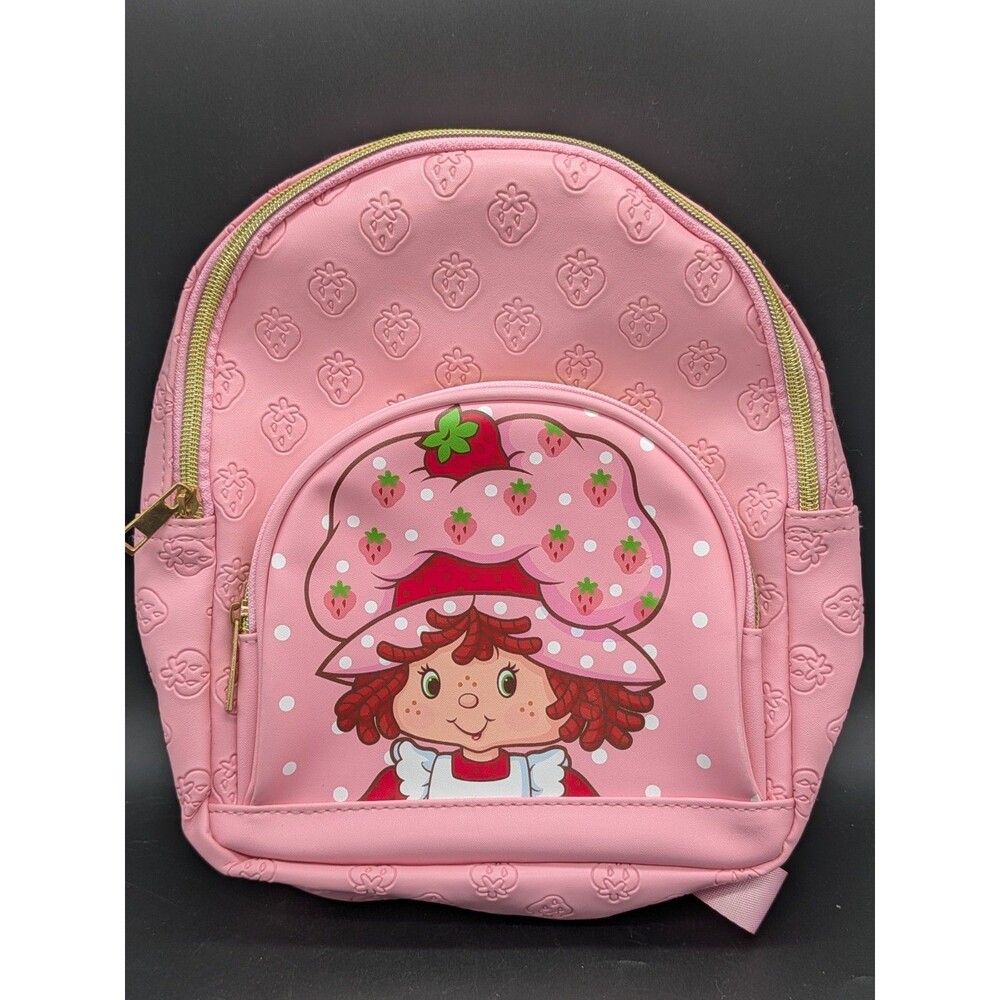 Strawberry Shortcake Mini Backpack Pink Embossed Faux Leather Cute Bag